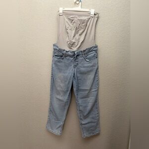Blanqi Everyday Maternity Straight Leg Jeans Light Wash Size 12 Ankle Support